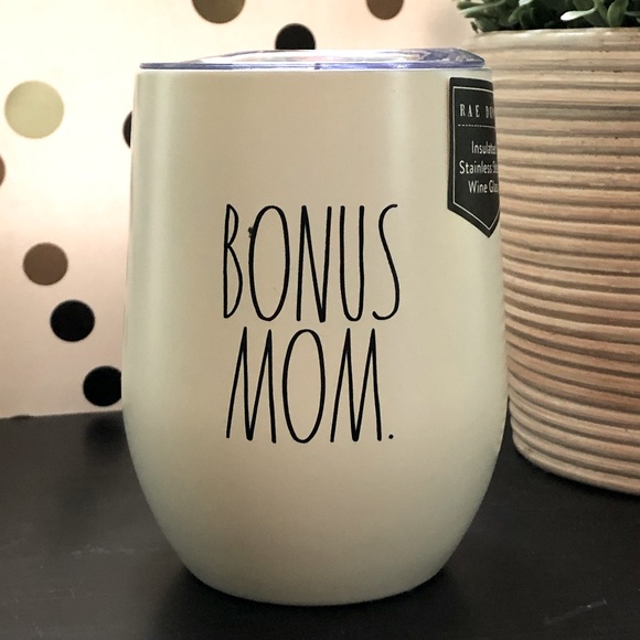 Rae Dunn BONUS MOM stainless steel wine tumbler